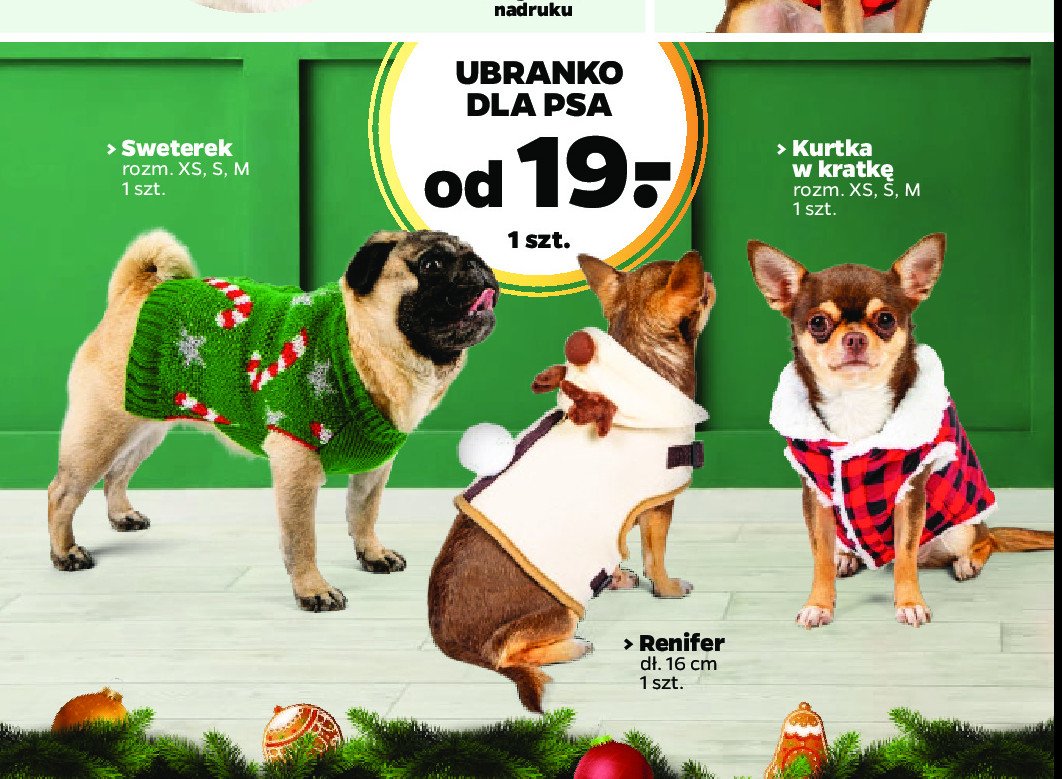 Ubranko dla psa renifer promocja