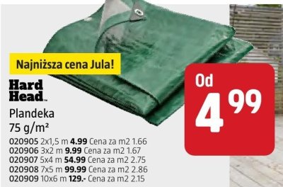Plandeka Hard Head 75 g/m² promocja w Jula