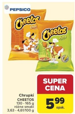 Chrupki CHEETOS 130 - 165 g różne smaki promocja w Carrefour
