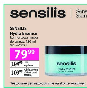 Maska do twarzy comfort Sensilis hydra essence promocja