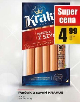 Parówki z szynki Krakus promocja