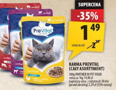Karma Prevital (cały asortyment) promocja w Arhelan