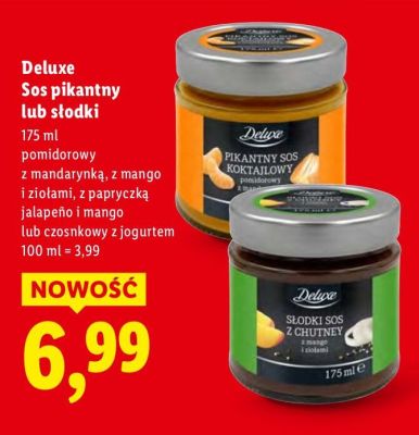 Sos pikantny lub słodki czosnkowy z jogurtem promocja w Lidl