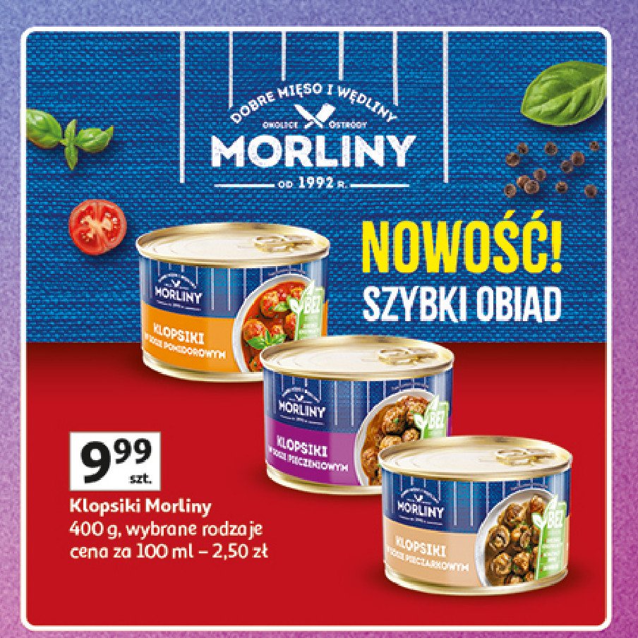 Danie klopsiki w sosie pieczeniowym Morliny promocja w Auchan
