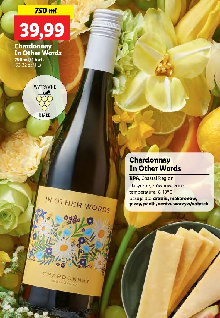 Wino In other words chardonnay promocja