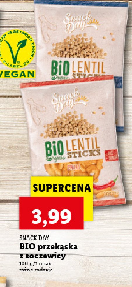 Chipsy warzywne bio Snack day promocja
