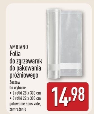 Folia do zgrzewarek do pakowania próżniowego AMBIANO promocja w Aldi