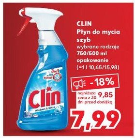 P艂yn do mycia szyb Clin promocja