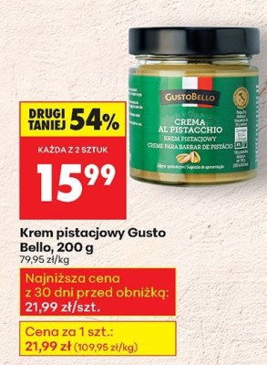 Krem pistacjowy Gusto Bello, 200 g promocja w Biedronka