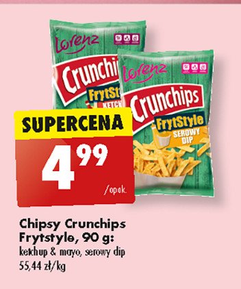 Chipsy serowy dip Crunchips frytstyle promocja