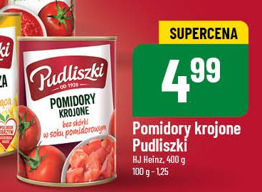 Pomidory krojone bez skórki w soku pomidorowym Pudliszki promocja