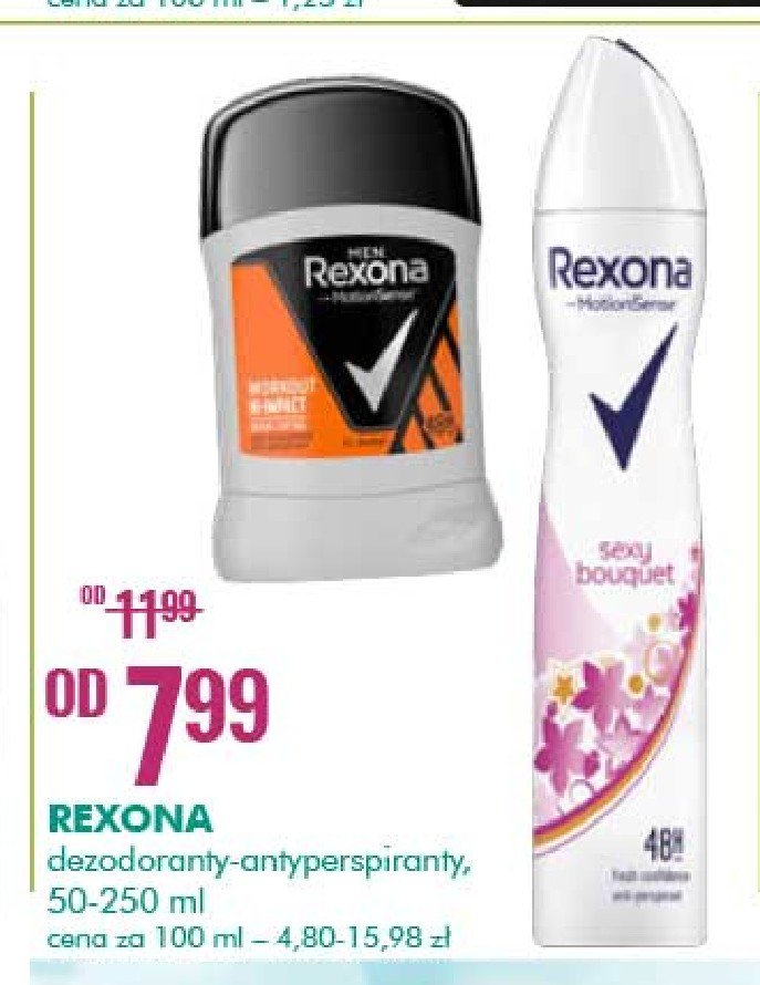 Dezodorant workout hi-impact Rexona promocja