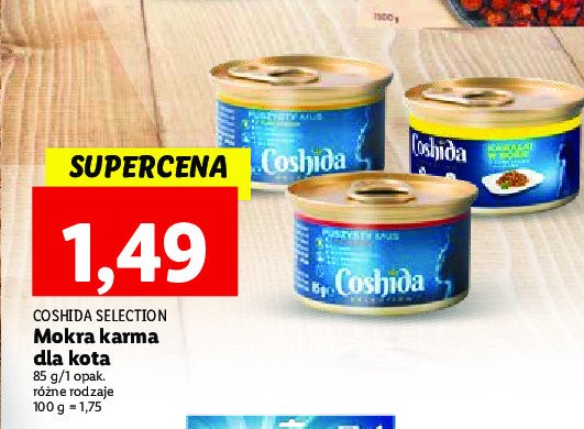 Mus dla kota z rybami Coshida promocja