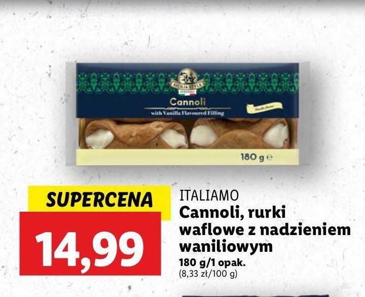 Cannoli waniliowe Italiamo promocja