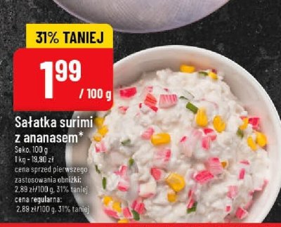 Sałatka surimi z ananasem promocja w POLOmarket