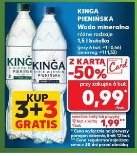 Woda niegazowana Kinga pienińska promocja
