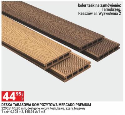 Deska tarasowa kompozytowa MERCADO PREMIUM promocja w Merkury Market