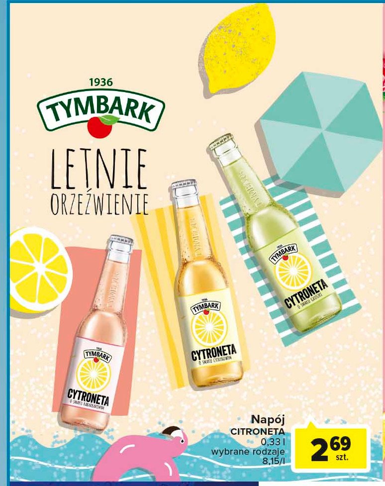 Napój o smaku limonki Tymbark cytroneta promocja