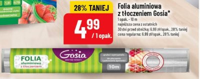Folia aluminiowa z tłoczeniem promocja w POLOmarket