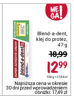 Klej do protez extra stark neutral Blend-a-dent promocja