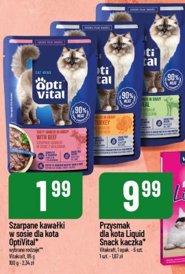 Szarpane kawałki w sosie dla kota OptiVital wybrane rodzaje Vitakraft promocja w POLOmarket