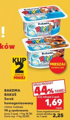 Bakuś Serek homogenizowany promocja w Kaufland