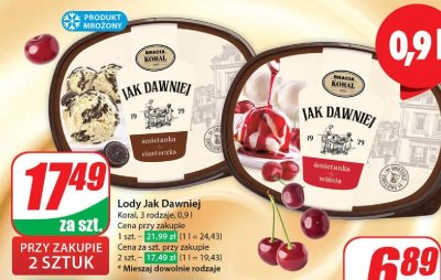 Lody 艣mietankowe z wi艣niami i sosem wi艣niowym Bracia koral lody jak dawniej promocja