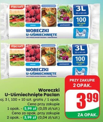 Woreczki U-Uśmiechnięte  promocja w Dino