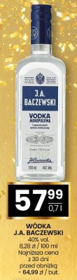 Wódka J.A. Baczewski 40% vol. 0,7l promocja w Twój Market
