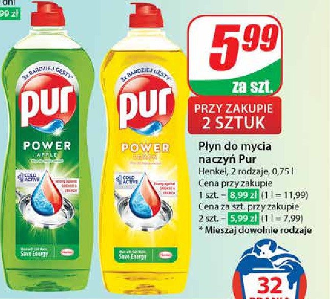 Płyn do naczyń apple Pur power promocja