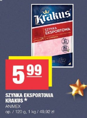 Szynka eksportowa Krakus Animex promocja w SPAR