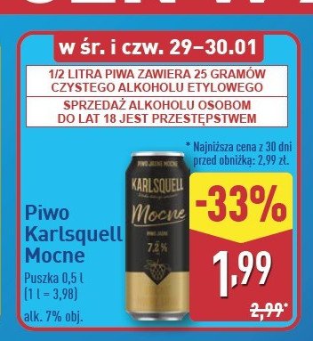 Piwo KARLSQUELL MOCNE promocja