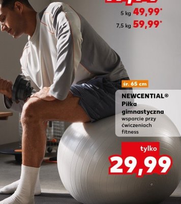 Piłka gimnastyczna wsparcie przy ćwiczeniach fitness promocja w Kaufland