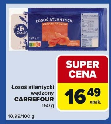 Łosoś atlantycki wędzony CARREFOUR promocja w Carrefour Express
