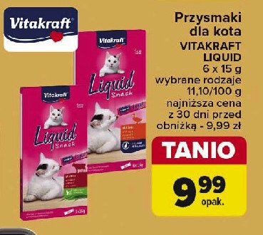 Karma dla kota wołowina VITAKRAFT LIQUID SNACK promocja