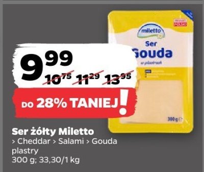 Ser żółty Salami plastry promocja w Netto