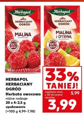 Herbata owocowa herbata malinowa promocja w Kaufland
