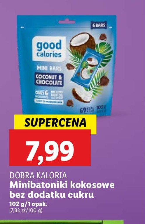 Mini batoniki kokos i czekolada Dobra kaloria promocja