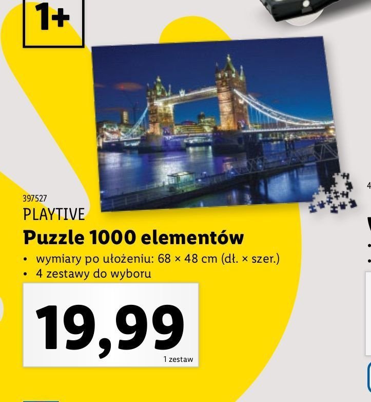 Puzzle tower bridge 1000 el. Playtive promocja