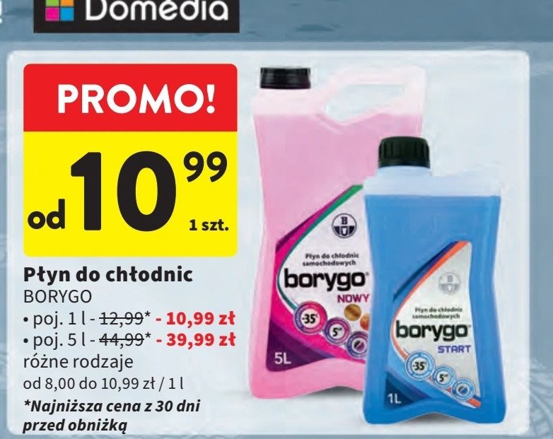 Płyn do chłodnic niebieski Borygo promocja w Intermarche