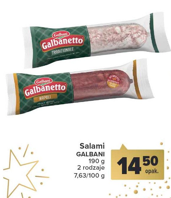 Salami tradizionale GALBANI GALBANETTO promocja