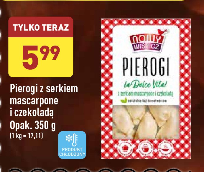 Pierogi z mascarpone i czekoladą Nowy wiśnicz promocja w SPAR