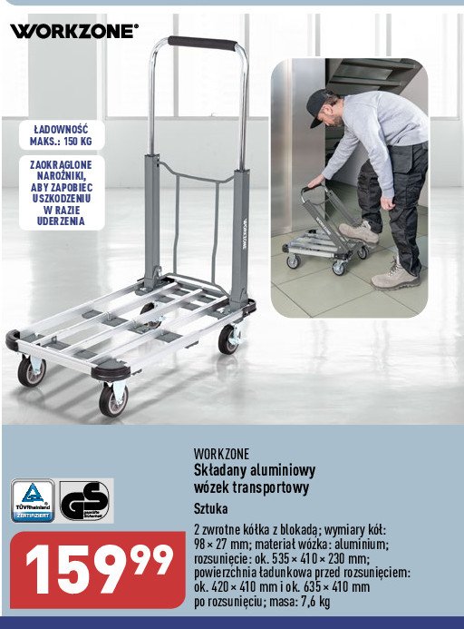W贸zek transportowy sk艂adany Work zone promocja