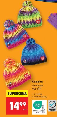 Czapka zimowa WOŚP, różne kolory promocja w Biedronka