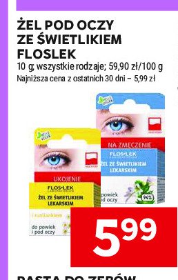 Żel pod oczy ze świetlikiem lekarskim Floslek promocja