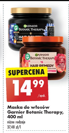 Maska do włosów olejek rycynowy Garnier botanic therapy promocja