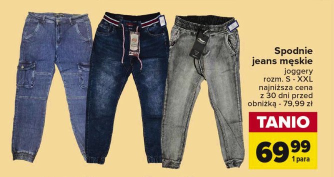 Spodnie jeansowe joggersy 122-164 promocja