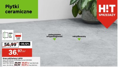 Gres szkliwiony Lapis Green Line promocja w Leroy Merlin
