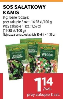 Sos sałatkowy Kamis 8 g, różne rodzaje promocja w Stokrotka