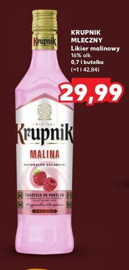 Likier Krupnik malina promocja w Kaufland